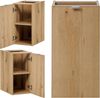 Waschtischunterschrank Skelbolu 90x60x40 cm Eicheoptik [en. casa] Bild 2