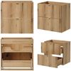 Waschtischunterschrank Skelbolu 90x60x40 cm Eicheoptik [en. casa] Bild 3