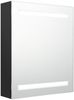 vidaXL LED-Bad-Spiegelschrank Schwarz 50x14x60 cm 326480 Bild 2