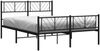 vidaXL Bettgestell mit Kopf- und Fußteil, Metall, Schwarz, 120x200 cm Bild 3