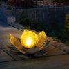 2er Set LED Solarleuchte, Lotusblume, 25 cm Bild 5