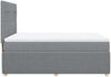 vidaXL Boxspringbett mit Matratze Hellgrau 140x200 cm Stoff 3292079 Bild 5
