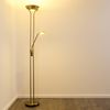 hofstein Deckenfluter »Roppa« dimmbare Stehleuchte aus Metall in Altmessing, 3000 Kelvin, Drehdimmer am Gehäuse, 1600 Lumen,480 Lumen, mit verstellbarem Lesearm Bild 5