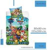 MTOnlinehandel Kinderbettwäsche Paw Patrol 135x200 + 80x80 cm, 100 % Baumwolle, Renforcé, 2 teilig, Bettwäsche-Set für Kinder, Mädchen und Jungen Bild 2