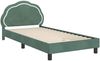 vidaXL Kinderbettgestell mit Kopfteil Meergrün 90 x 200 cm Samt 42010927 Bild 4