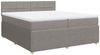 vidaXL Boxspringbett mit Matratze Taupe 200x200 cm Stoff 3287567 Bild 2