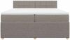 vidaXL Boxspringbett mit Matratze Taupe 200x200 cm Stoff 3287567 Bild 4