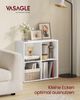 VASAGLE Bücherregal, Regal, Aufbewahrungsregal, mit 4 Fächern, Standregal, Würfelregal, für Wohnzimmer, Homeoffice, Esszimmer, wolkenweiß Bild 2