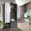 AX LIVING Garderobe Flur Milanoir 100 cm mit Spiegel Modern in Graphit Bild 3