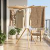SONGMICS Wäscheständer klappbar, Ständer ausziehbar, platzsparend, drehbar, Balkon Waschküche, Holzarme, naturfarben Bild 3