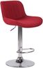2er Set Barhocker Lentini, drehbar, Rot, Chrom, Stoff Bild 3