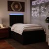 vidaXL Boxspringbett mit Matratze Schwarz 120x200 cm Kunstleder 3293016 Bild 5