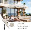 Sekey Sonnenschirm Rechteckig Marktschirm Neigbar mit Kurbel Sonnenschirm Groß, LxB: 300x200 cm, Sonnenschirm 300 x 200 cm, Gartenschirm Outdoor Wetterfest, Knickbar Bild 3