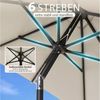 Sekey Sonnenschirm Rechteckig Marktschirm Neigbar mit Kurbel Sonnenschirm Groß, LxB: 300x200 cm, Sonnenschirm 300 x 200 cm, Gartenschirm Outdoor Wetterfest, Knickbar Bild 4