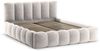 Micadoni Stauraumbett mit Kopfteil Lupine Boucle Baloo Hellgrau 140x200 Bild 2