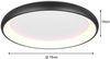 Große LED Deckenleuchte CARDONA hell, dimmbar über Schalter, Schwarz rund Ø 75cm Bild 4
