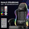 GTPLAYER Gaming-Stuhl Bürostuhl Gaming Chair mit LED Lichtleiste, Gamer Stuhl, Rückenlehne mit Aufbewahrungstasche PC Stuhl mit Fernbedienung Bild 3