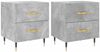 vidaXL Nachttische 2 Stk. Betongrau 40x35x47,5 cm Holzwerkstoff 827269 Bild 2