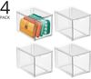 Aufbewahrungsbox mit Schublade Schuhbox stapelbar 4er Set mDesign transparent Bild 4