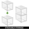 Aufbewahrungsbox mit Schublade Schuhbox stapelbar 4er Set mDesign transparent Bild 5