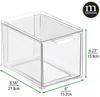 Aufbewahrungsbox mit Schublade Schuhbox stapelbar 4er Set mDesign transparent Bild 2