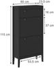Schuhschrank Aron Schwarz 60 x 115 cm Vicco Bild 2