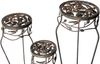 Blumenhocker Metall Schwarz Rund 3er Set 52 cm / 65 cm / 78 cm Blumenständer 18215 Blumensäule Antik Pflanzenständer Pflanzenhocker Vintage Bild 3