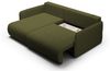 Ecksofa Sofa mit Schlaffunktion CALGARY Stoff Curio Grün Ottomane Links Bild 3