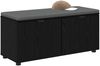 vidaXL Flurbank mit Kissen mit Regal Schwarze Eiche 100 x 38 x 46 cm 891489 Bild 3