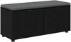 vidaXL Flurbank mit Kissen mit Regal Schwarze Eiche 100 x 38 x 46 cm 891489 Bild 2