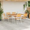 vidaXL Garten Essgruppe 7 pcs Massives Teakholz und Edelstahl 3334784 Bild 4