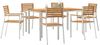 vidaXL Garten Essgruppe 7 pcs Massives Teakholz und Edelstahl 3334784 Bild 3