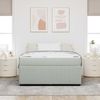 vidaXL Bettrahmen mit Matratze Hellgrau 160 x 200 cm Stoff 3398412 Bild 4
