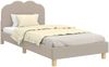vidaXL Kinderbettgestell mit Kopfteil Hellgrau 80x200 cm Bouclé 42010972 Bild 2