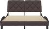 vidaXL Bettgestell ohne Matratze Dunkelbraun 140x200 cm Stoff 3310604 Bild 5