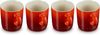 Le Creuset Becher 350 ml 4er-Set Kirschrot Bild 3