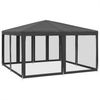 vidaXL Partyzelt mit 8 Mesh-Seitenteilen Anthrazit 4x4 m HDPE 4010064 Bild 5