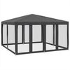 vidaXL Partyzelt mit 8 Mesh-Seitenteilen Anthrazit 4x4 m HDPE 4010064 Bild 2