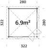 Palmako Holz Pavillon Melanie, 6,9 m², transparent tauchgrundiert Bild 2