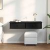 vidaXL Wandregal mit Schubladen Schwarz 100x37,5x19 cm Holzwerkstoff 859960 Bild 3