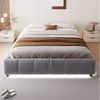 KLAM HOME Polsterbett Hydraulischer Schwebebettrahmen 140 x 200 cm, mit LED-Lichtleiste (Jugendbett mit Stauraum, ohne Kopfteil), für moderne Schlafzimmer & Jugendzimmer, Ohne Matratze Bild 5