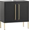 Schildmeyer Gloria Waschbeckenunterschrank, Holzwerkstoff, Schwarz/Gold, 61,2 x 57,1 x 30,1 cm Bild 2