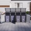 Merax Mülltonnenbox Mülltonnenschrank für 4 Tonnen 120–240L mit hydraulik Deckel & Schloss Bild 3