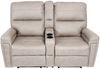 2er Kinosessel HWC-K17, Relaxsessel Fernsehsessel Sofa, Nosagfederung Getränkehalter Fach ~ Stoff/Textil hellgrau Bild 4