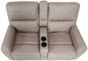 2er Kinosessel HWC-K17, Relaxsessel Fernsehsessel Sofa, Nosagfederung Getränkehalter Fach ~ Stoff/Textil hellgrau Bild 5