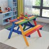 COSTWAY Kindersitzgruppe, 2 Stühlen & Sonnenschirm, 4 Sitze, 79x71x52,5cm Bild 2