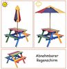 COSTWAY Kindersitzgruppe, 2 Stühlen & Sonnenschirm, 4 Sitze, 79x71x52,5cm Bild 4