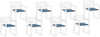 Gartenstuhlkissen 8er Set SASSARI PREMIUM 46 x 46 cm Blau Bild 4