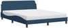 vidaXL Bett mit Matratze "Dover" Blau 160x200 cm Stoff 3208430 Bild 2