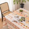 BTTO Gartentischdecke Boho Tischdecke Vintage wasserdicht & ölbeständig mit Quasten, Rechteckige Tischdecke, Möbelschutz Outdoor für Terrasse Bild 4